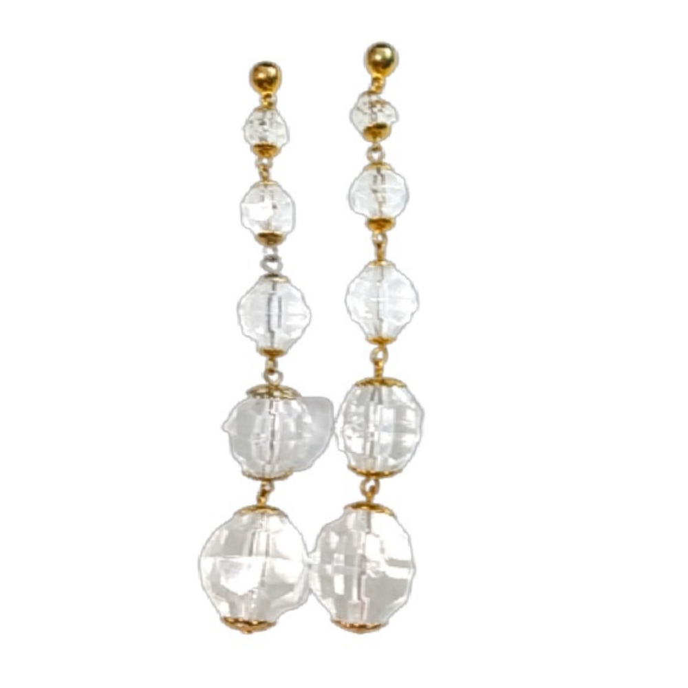 Chandler Gold & Clear Earrings